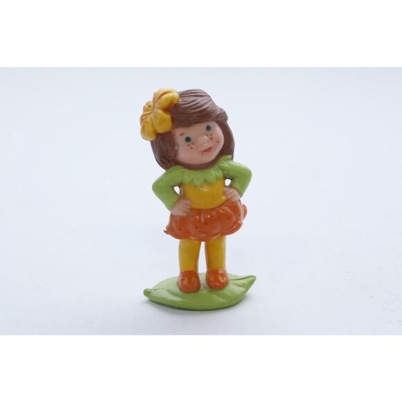 Avon, Little Blossom, PVC Figure, 2 1/2", Little Doll, Girl, Standing on a Leaf, - Picture 1 of 3